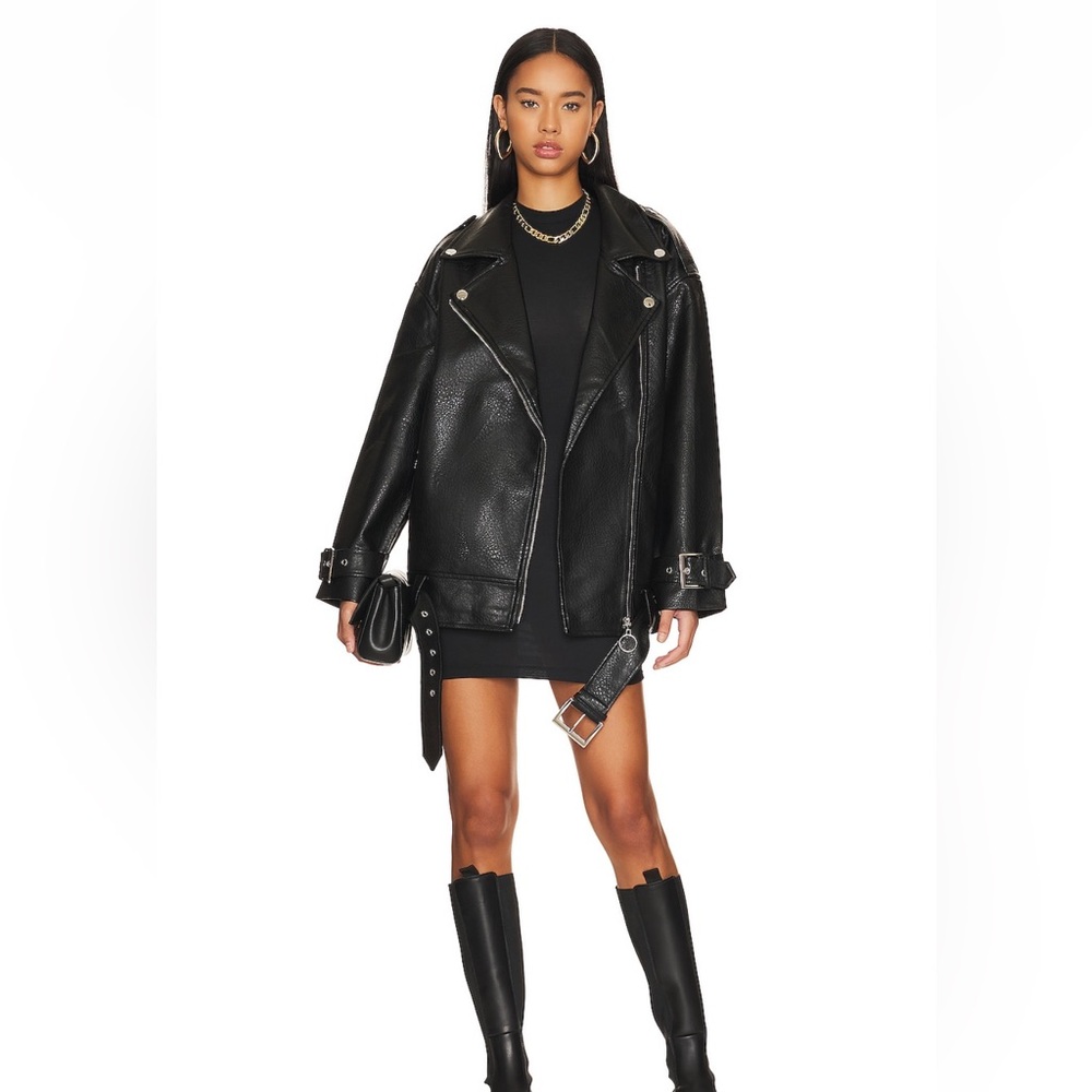 We Wore What Oversized Moto Jacket - Size S